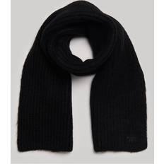 Superdry Scarfs Superdry Women's Ribbed Knit Scarf Black 1SIZE