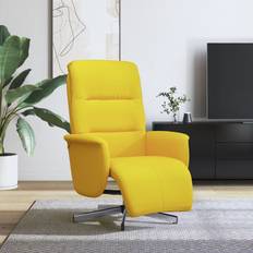 Textil Fåtöljer vidaXL fotstöd ljusgul Fåtölj