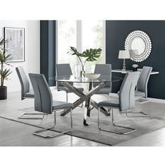 Silver/Chrome Dining Sets Vogue Round Dining Set