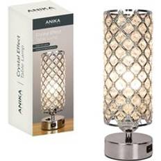 Crystal Table Lamps Anika Cylinder Shape Table Lamp