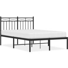 Black Bed Legs vidaXL Metal Bed Frame with Headboard 120x200 cm