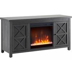 Benches Hudson & Canal Electric Fireplace TV Stand Grey TV Bench 47x24"