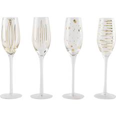 Beige Copas de Champán Mikasa Cheers Etched Copas de Champán 30cl 4pcs