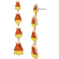 Orange Earrings Betsey Johnson Halloween Candy Corn Linear Earrings