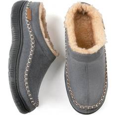 Fur - Men Outdoor Slippers RockDove Men Aiden Faux Wool Lined Microsuede Clog Slipper