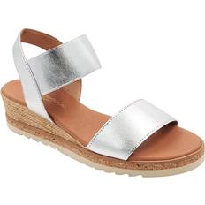 Silver - Women Espadrilles André Assous Neveah Mid Heel Espadrille Wedge Sandals - Women's