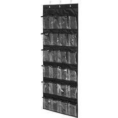 Shoe Racks Honey Can Do 24 Pocket Over-Door Black Shoe Rack 20x57"