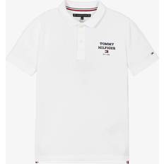 Tommy Hilfiger Boys Polo Shirts Tommy Hilfiger Embroidery Logo Regular Fit Polo WHITE 16yrs