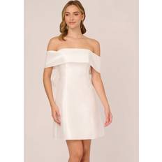 Clothing Adrianna Papell Mikado Bow Short Dress, Ivory