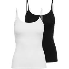 Only Love Singlet Tank Top 2-pack - Black/White