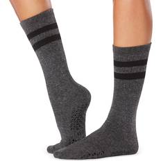 Womens/ladies Kai Gripped Crew Socks grey/black