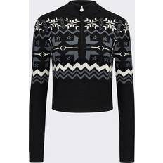 Perfect Moment Nordic intarsia wool half-zip sweater black