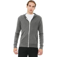 Canvas Sweaters BELLA CANVAS Unisex Triblend Full-Zip Lightweight Hoodie Grey Triblend