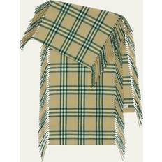 Cachemira Bufandas Burberry Check Cashmere Happy Scarf - Verde/Donna