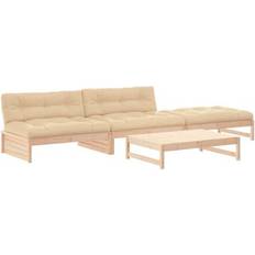 Holz Lounge-Sets vidaXL 3186115 Lounge-Set, 1 Tisch einschl. 2 Sofas