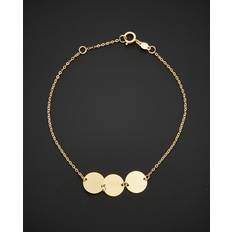 Italian Gold 14K Extender Disc Bracelet