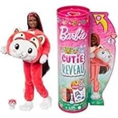 Red Dolls & Doll Houses Barbie Cutie Reveal Kitten as Red Panda Doll