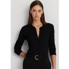 Cardigans Polo Ralph Lauren Rib-Knit Long-Sleeve Polo Cardigan in Black