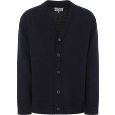 Elastane/Lycra/Spandex - Men Cardigans Maison Margiela Blue Wool Blend Oversize Cardigan Blue