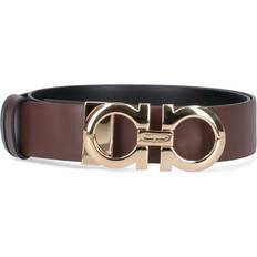 Brass - Women Belts Ferragamo Reversible Adjustable Gancini Belt - Brown