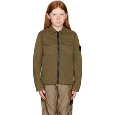 Stone Island Jackets Children's Clothing Stone Island Junior Kids Khaki Zip Jacket V0154 Military Gre 10Y