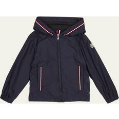 Moncler Boys Jackets Children's Clothing Moncler Boy's Granduc Tricolor Trim Jacket, 4-6 742 BLUE NAVY