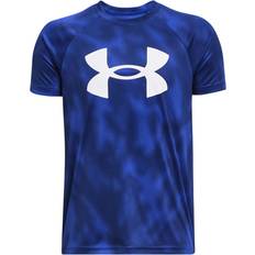 Checkered T-shirts Children's Clothing Under Armour Boys' Tech Big Logo Printed T-Shirt Royal/White