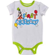 Boys Jumpsuits Disney Disney Baby Boy Goofy Short Sleeve 1st Birthday Bodysuit Onesie