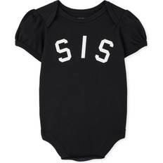 The Children's Place Black Bodysuits The Children's Place The Children's Place Baby Short Sleeve 100% Cotton Family Bodysuits, Sis