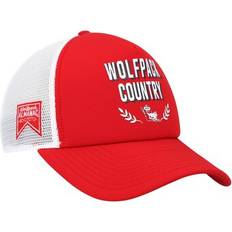 Adidas Red Headgear Adidas Men's Red NC State Wolfpack Phrase Foam Front Trucker Adjustable Hat