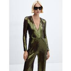 Mango Jumpsuits & Overalls Mango Xhutton Sequin Jumpsuit, Green