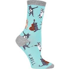 Underwear K. Bell Women's Musical Cats Crew Socks