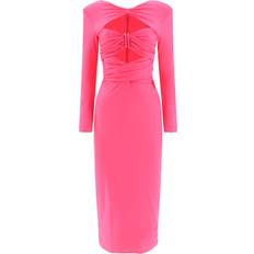 Forrado Vestidos Self-Portrait Cutout Jersey Midi Dress - Pink