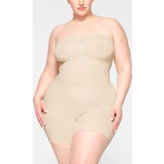 Beige - Skiing Clothing SKIMS Strapless Shortie Bodysuit Light Neutral Seamless Sculpt