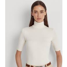 Ralph Lauren Women Sweaters Ralph Lauren Slim-Fit Turtleneck Mascarpone Cream Mascarpone Cream