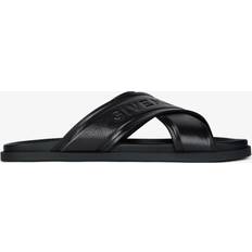 Givenchy Sandals Givenchy Black Plage Cross Slides 001-BLACK IT