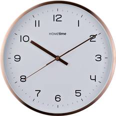 Hometime Round Rose Gold Metal Wall Clock