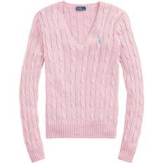 Dame - Polo Gensere Polo Ralph Lauren Cable-Knit V-Neck Sweater - Carmel Pink