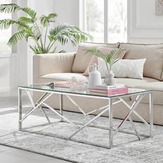 Glass Coffee Tables Furniturebox Furniturebox Amalfi Silver Coffee Table