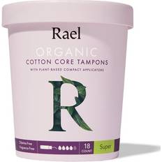 Tamponit Rael Organic Cotton Tampons Super Fragrance Free 18 Count