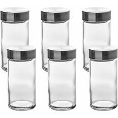 Dunelm 6 Glass Screw Top Spice Pepper Mill