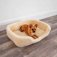 Archie & Oscar Natural Merino Wool Pet Bed Natural white