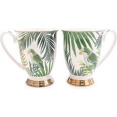 Freemans of 2 New Bone China Leaves & Birds Footed