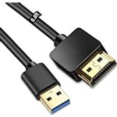 ukiism USB to HDMI Cable, USB 2.0 Splitter Adapter - 2M/6.6FT