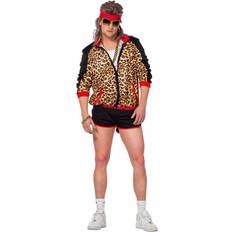 Wilbers Karnaval 80-tals Träningsset Leopard Herr Maskeraddräkt