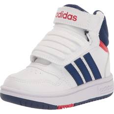 Adidas White Basketball Shoes Children's Shoes Adidas Boys Hoops Mid Boys' Toddler Shoe White/Navy/Red 09.0