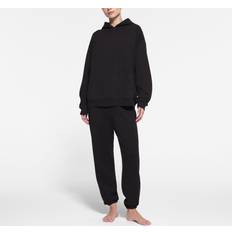 Black - Skiing Jumpers SKIMS Oversized Hoodie Black Cotton Fleece