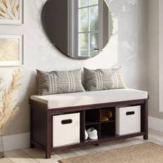 White Settee Benches Bed Bath & Beyond Solid Wood Entryway