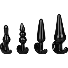 EIS Vielseitiges Analplug-Set, 4 Teile, 9,5 12,5 cm schwarz