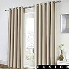 Fusion Freya Eyelet Curtains Natural
